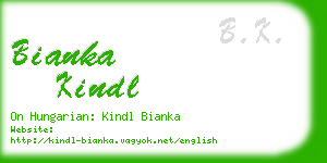 bianka kindl business card